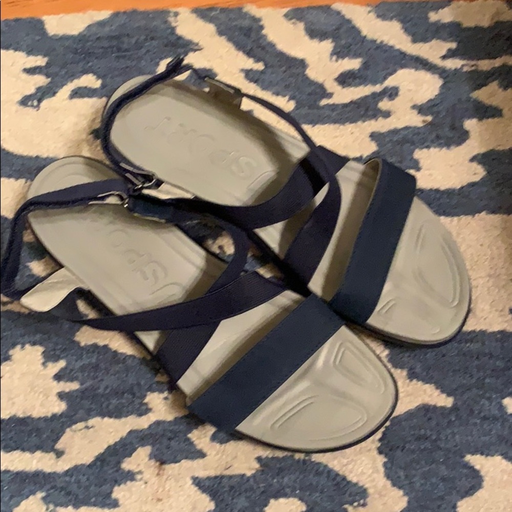 JSPORT Memory Foam Sandal Size 9.5 Navy
